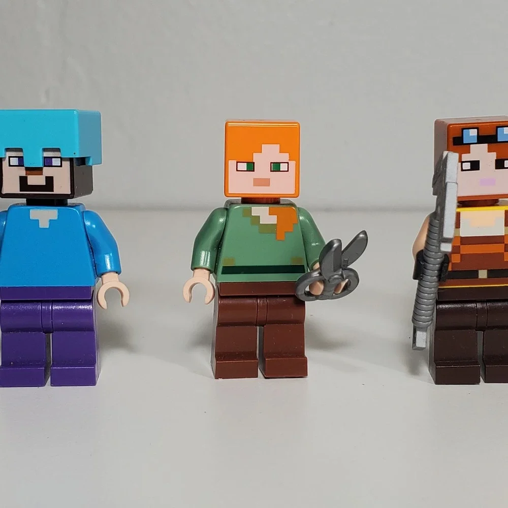 Lego Minecraft Minifigures Lot 5 Figures Steve Alex Blacksmith Pillager Villager